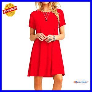 Oversized T-Shirt Dress Casual Minimal Chic Soft Stretchy Flowy Loose Fit